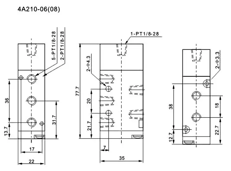 COVNA 5Way 2 Position Electric Solenoid Valve 4V210 Pneumatic parts air control valve