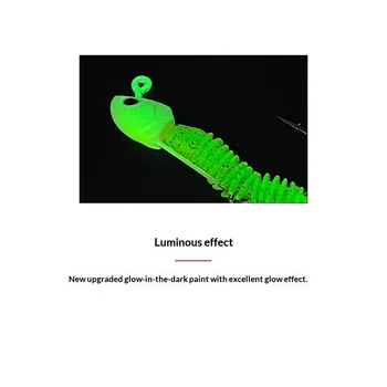 Factory Wholesale Luminous All-Purpose Lead Head Hook Soft Bait Soft Tail Hook Reinforced for Bass Hook Eel Hook Fishing Fishing – Soft Lure – view 4