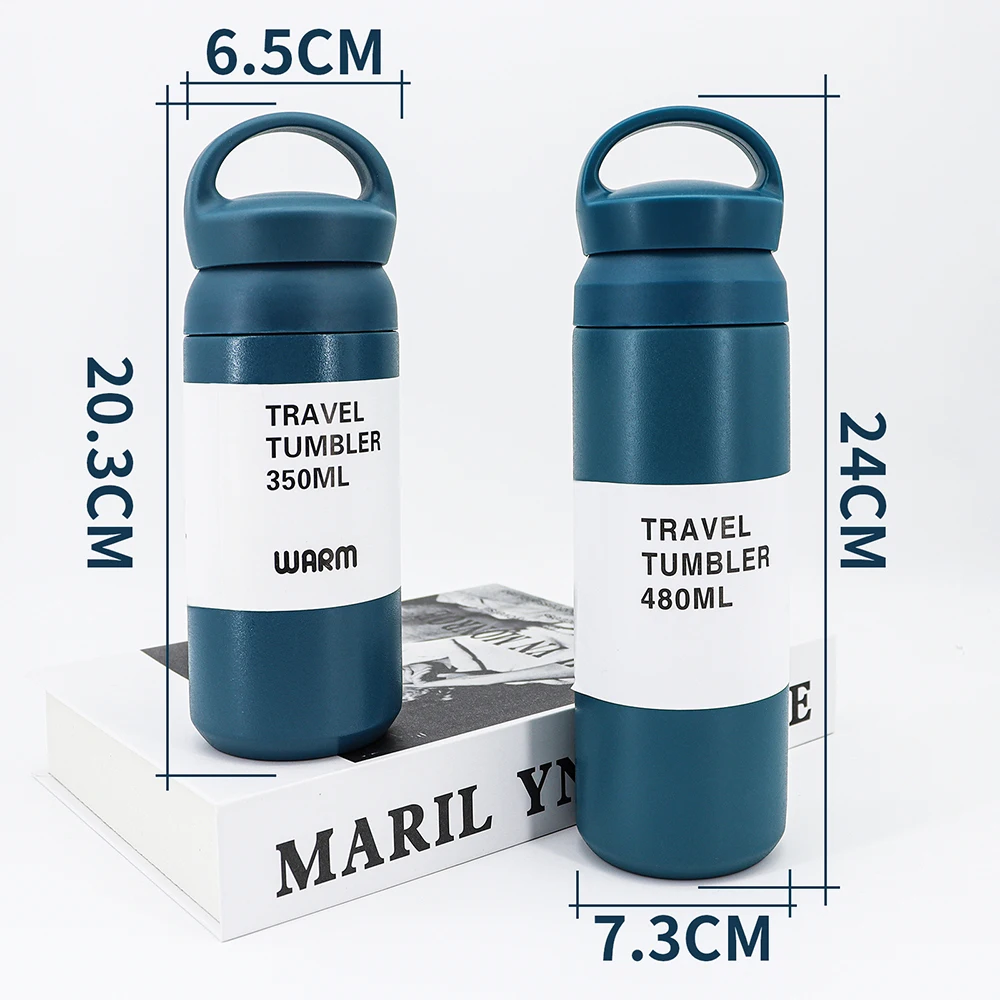 350ml double wall stainless steel handle style vacuum bottle