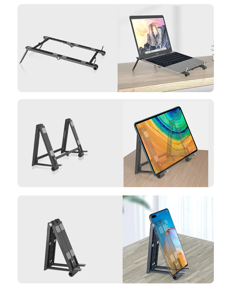 Портативный Регулируемый складной держатель 3 в 1 для ноутбука, планшета, сотового телефона