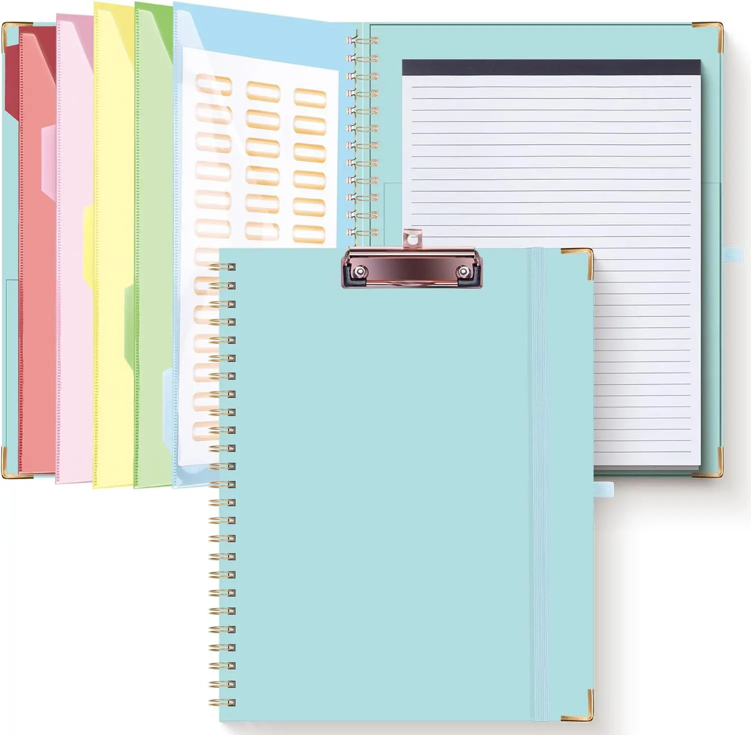 Clipboard Folio with Refillable Lined Notepad for Letter Size 5 ...