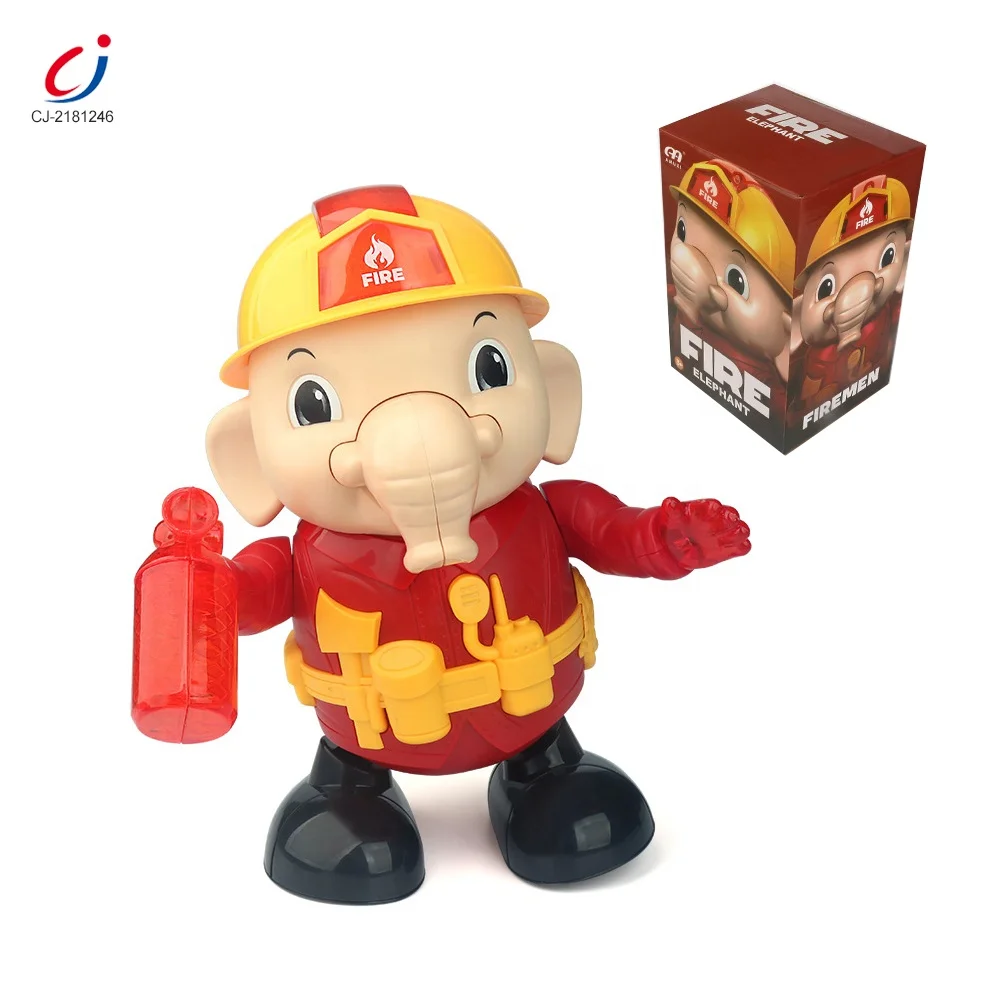 Chengji Zoo Animals Plastic Elephant Toys Battery Operated Lighting Music Function Cartoon Electric Elephant Toys for Kids
