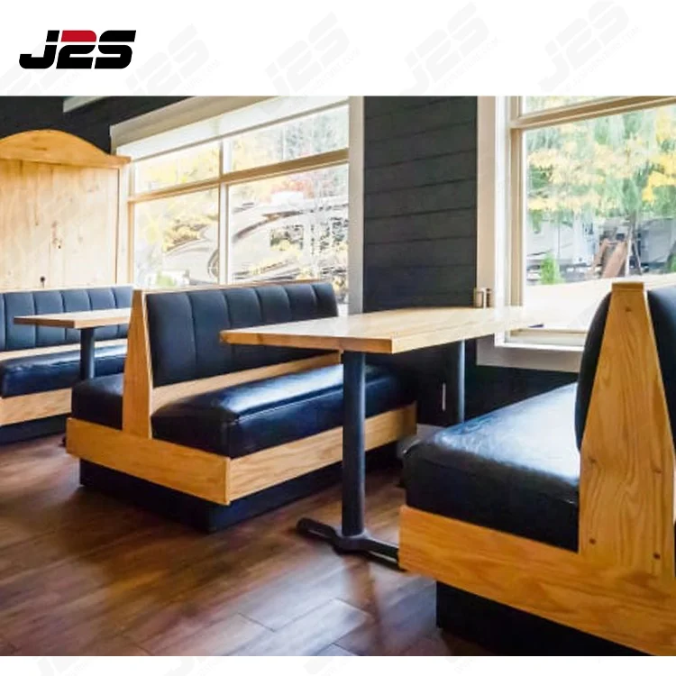 Modern Restaurant Furniture Factory Direct Used Chairs and Table Wood Booth Seating for Dining Coffee Shop Hotel Workshop