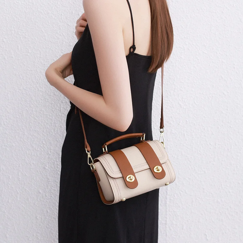 Luxury Design High Quality Women’s Female Girls Leather Saddle Bags for Ladies Leather Crossbody Shoulder Sling Bag