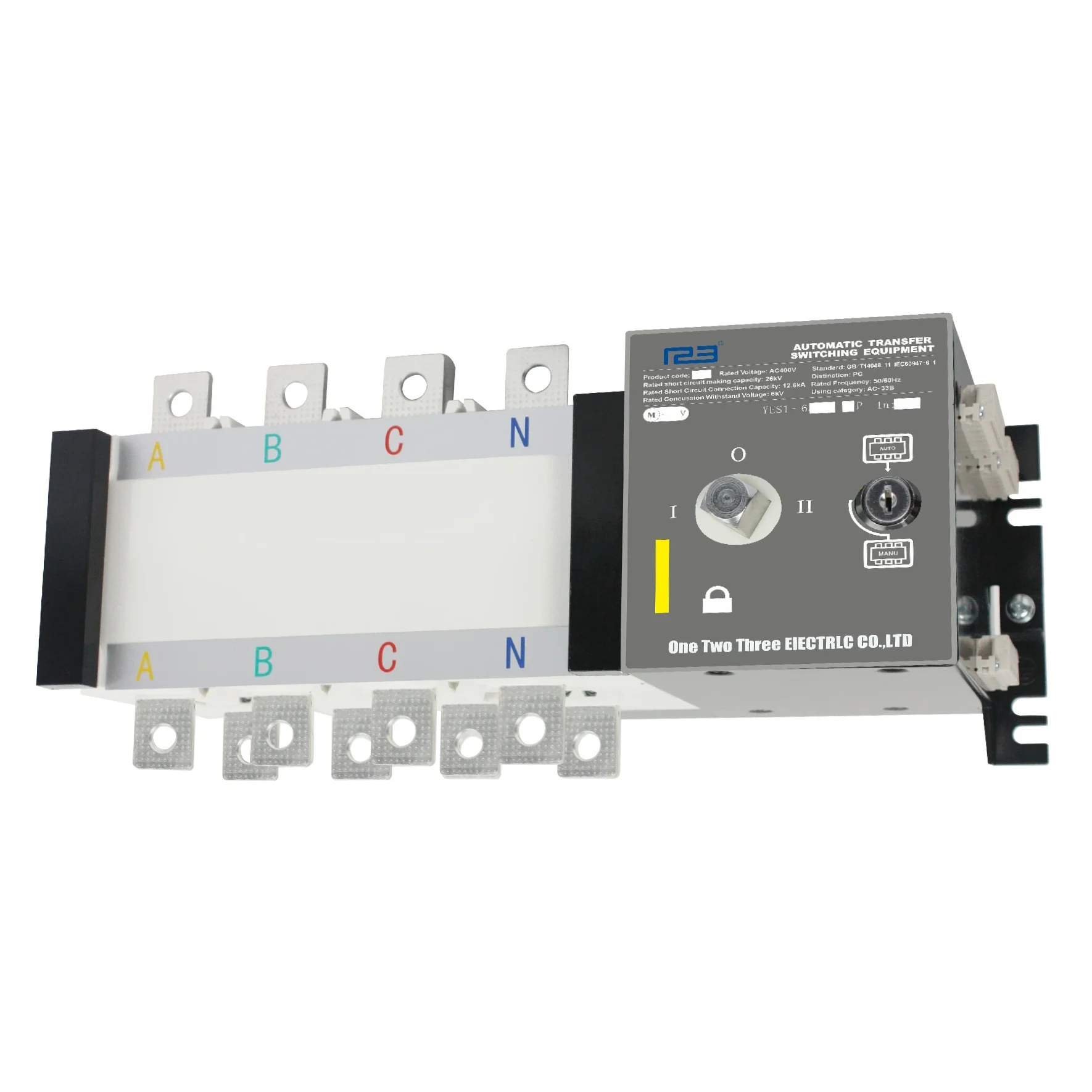 YUYE Fast Transfer Speed Small Size 315a 350a 400 Amps 4p 3p Three Phase Dual Power ATS Controller Switch for Diesel Generator