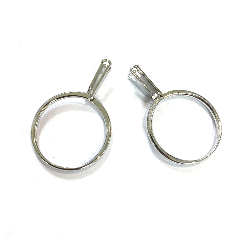 Ring Shape Gem Display Tool Durable Chrome Diamond Holder Large Diamonds and Gemstones Ring Finger Diamond Holders