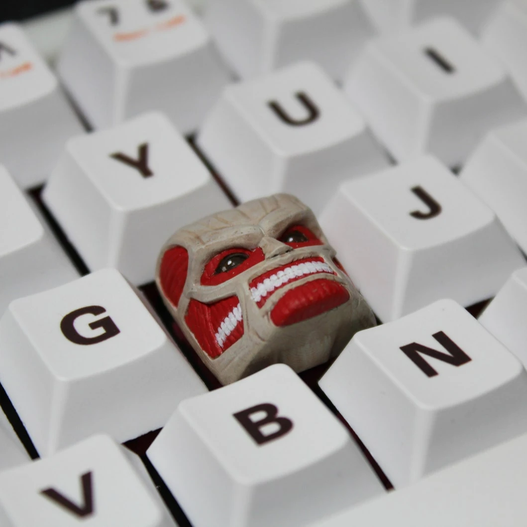 進撃の巨人エレンイェーガー巨大な巨人職人3D手作り樹脂キーキャップ