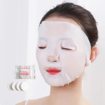 DIY face mask paper face maskss beauty skin 100% cotton disposable compressed facial mask
