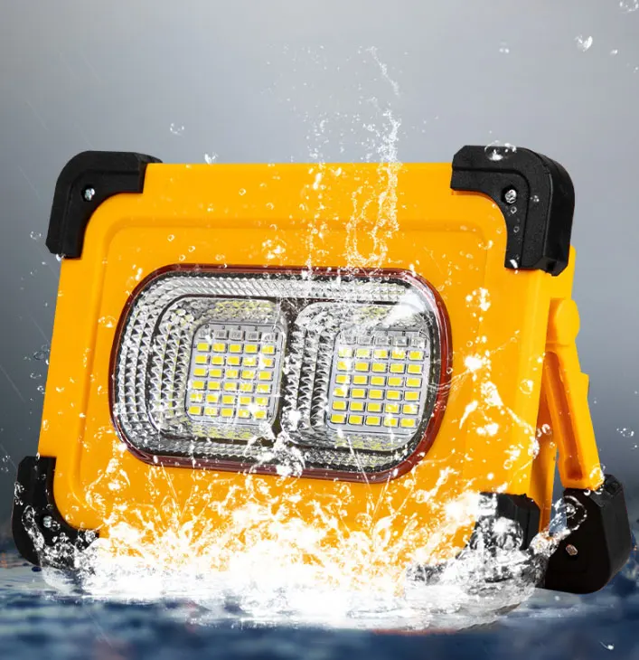 IP65 водонепроницаемый портативный многофункциональный прожектор на солнечной батарее уличный аварийный для кемпинга с usb и батареей