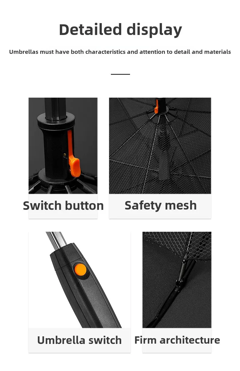 Customizable Manual Cooling Straight Pole Umbrella with UV Protection for Travel and Use in Sun or Rain Factory Direct