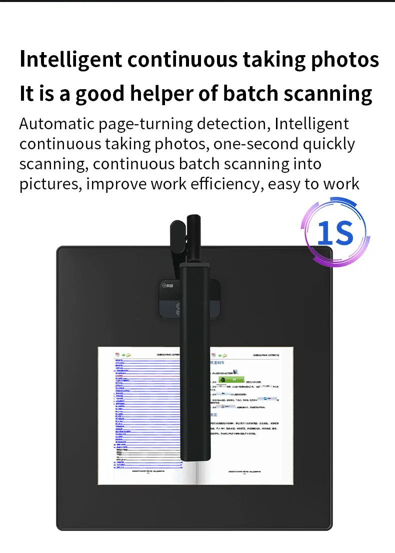20mp A3 Ocr Portable Document Camera Visualizer Scanner Flatten Book