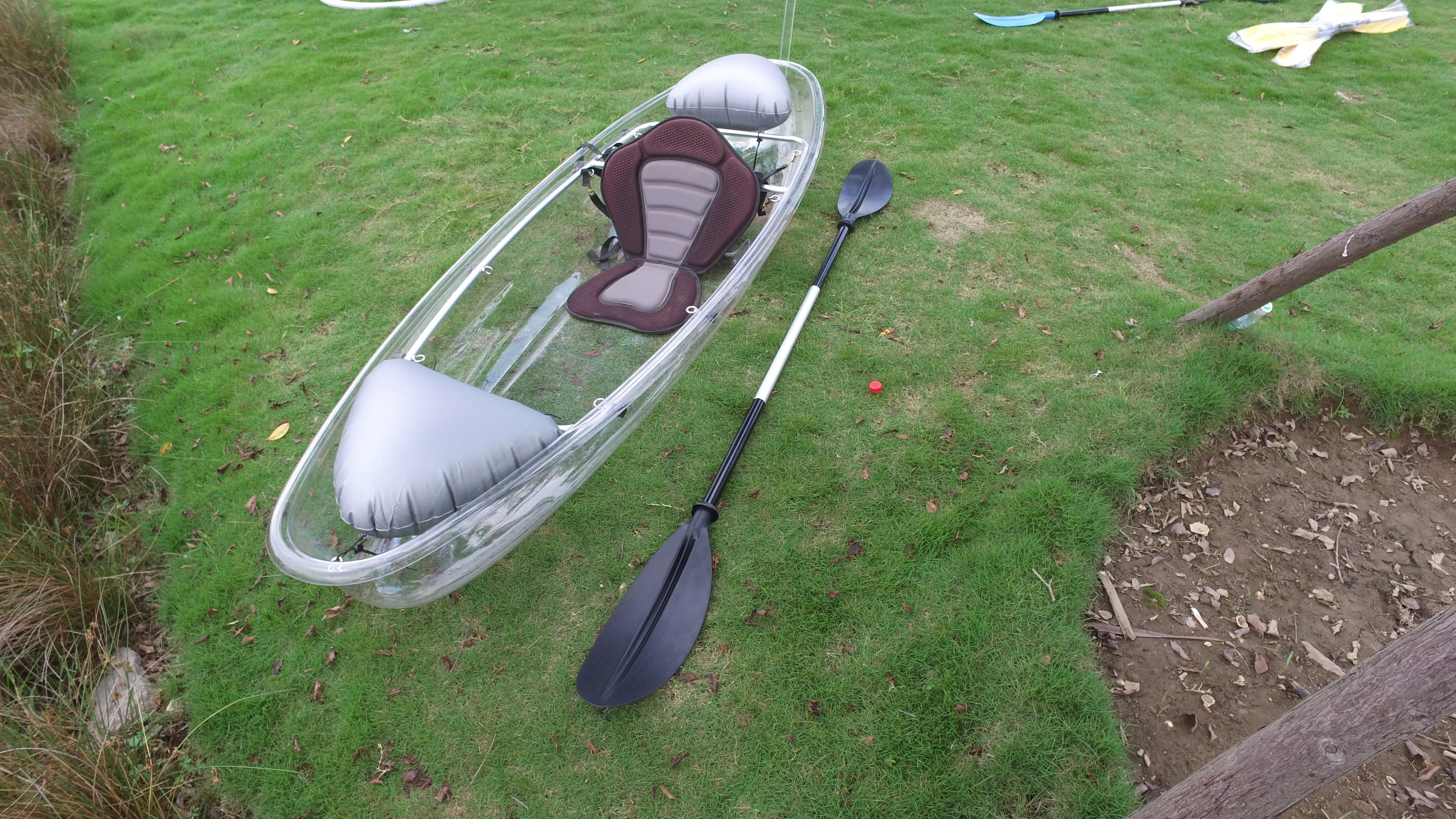 Kayak/canoe Put Led Light Transparent PC Leisure Vicking Sit on Top 8ft Kayak 1 Person 1 Years Transparent Canoe Lakes & Rivers