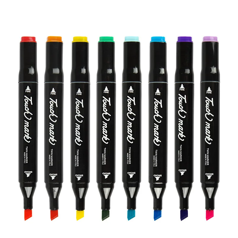 colorazione evidenziazione sottolineatura per disegno divertenti pennarelli permanenti Pennarelli a forma di grafica a doppia punta 40 colori con alcool 