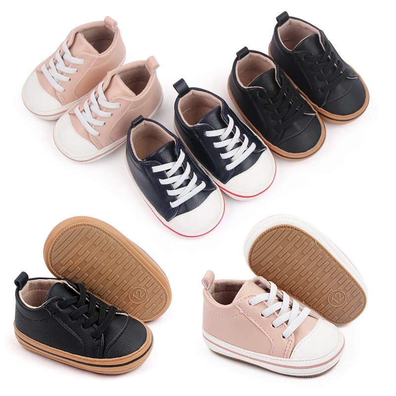 High Quality Soft PU Leather Baby Sneakers Prewalker Shoes 2025 details