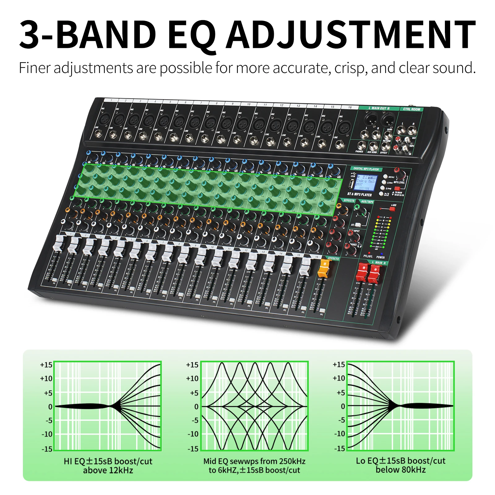 Hot Selling Manufacturers Professional 16 Channel Audio Mixer Console