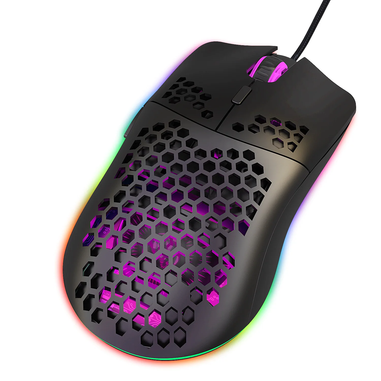 HXSJ Programmable Rgb Backlight Mode Ergonomic J900 Wired Gaming Mouse 6 Keys Hole Design for Desktop Computer Factory