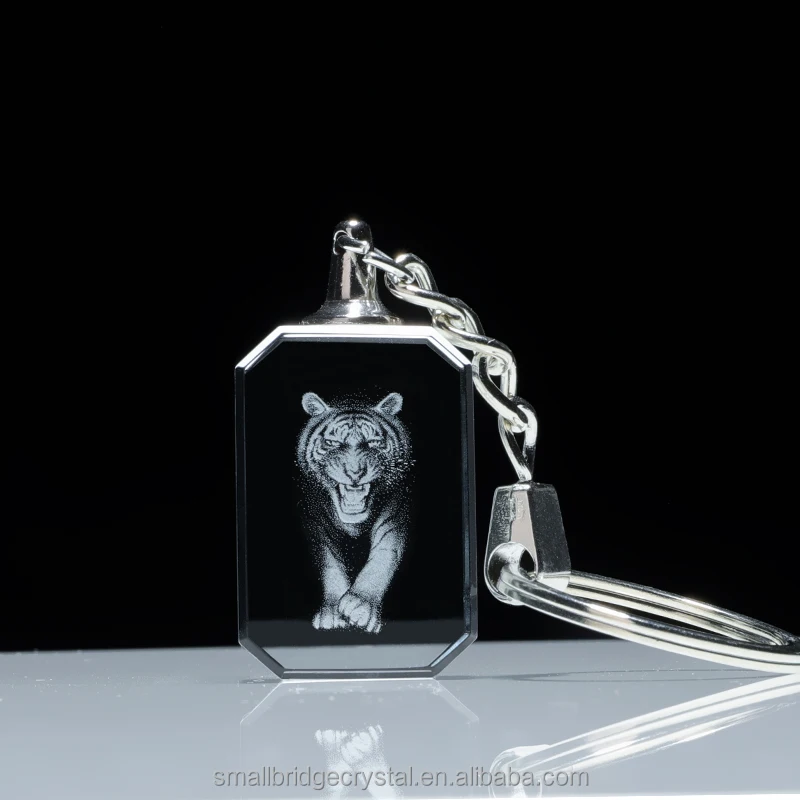 K9 Crystal Keychain Professional Laser Crystal Custom logo Gift 3d Laser Engraving Key Ring Custom Glass 1 Color supplier