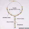 Collana a forma di Y con quadrifoglio - 11