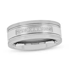 OEM ODM Whosale Price Luxury Men Ring Tungsten Wedding Ring for Couple Zircon Couple Ring for Men and Women