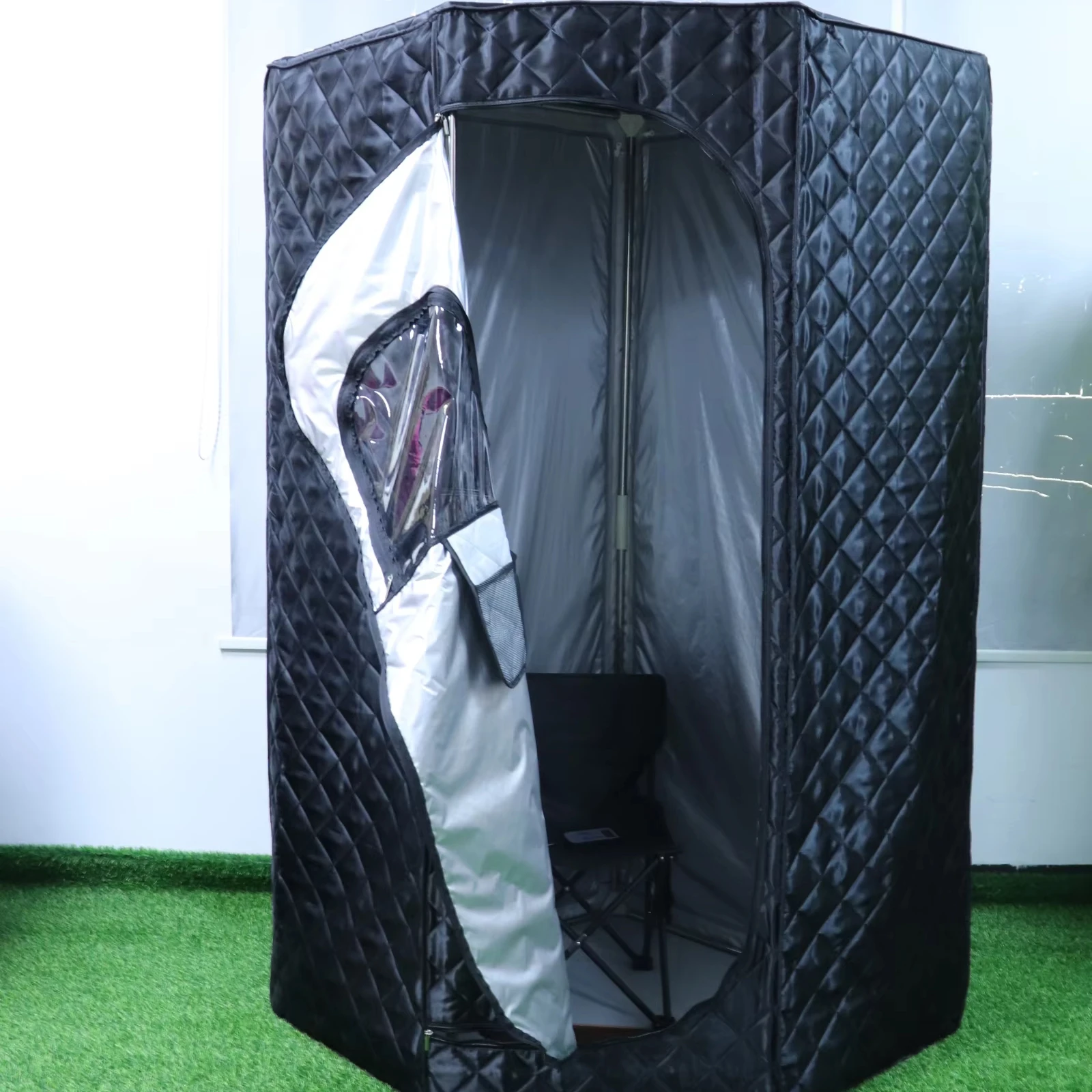 OHO Modern Portable Infrared Sauna Tent Red Light Therapy Electric Dry Steam Relax Detox Low EMF Smart Control Panel Apartment