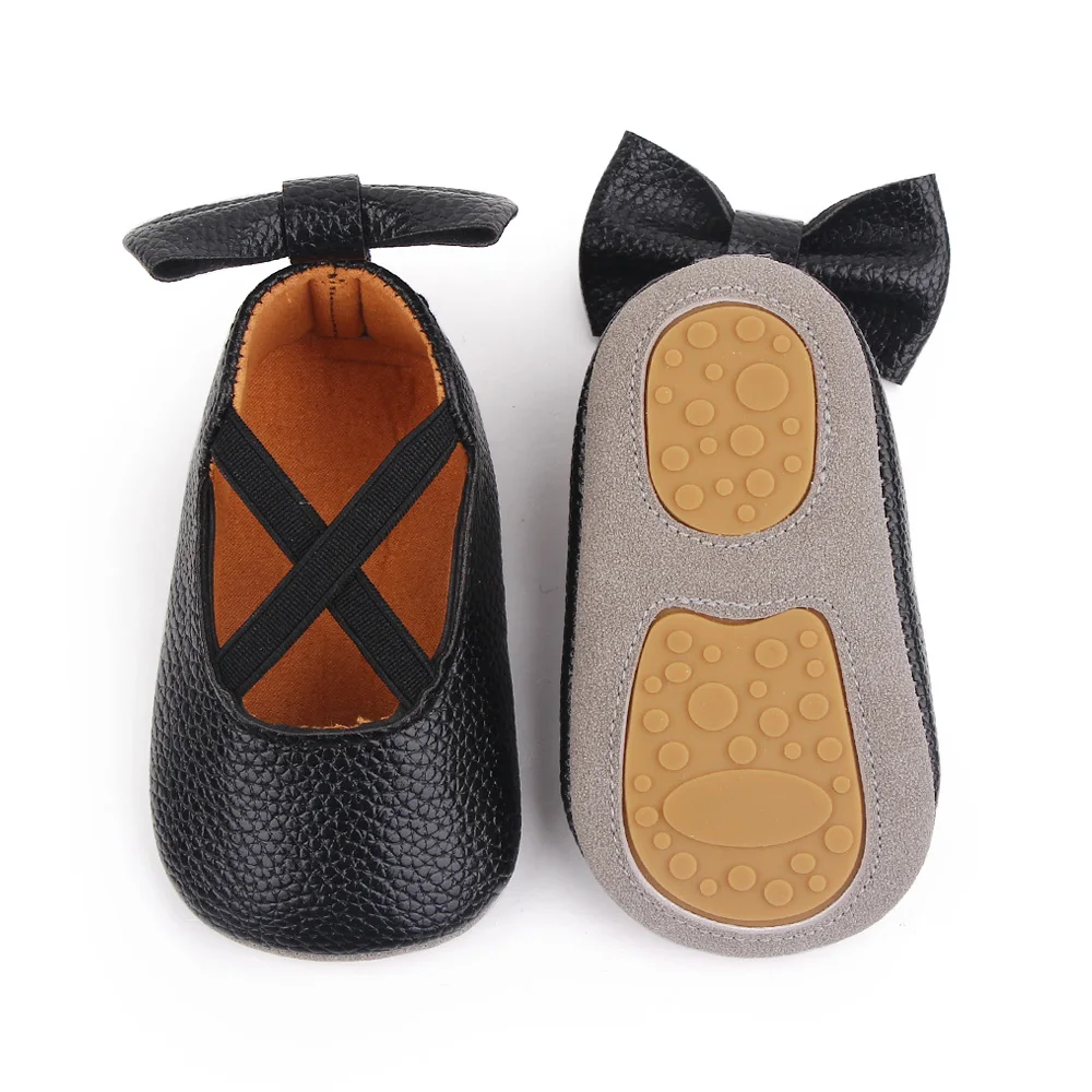 Newborn toddler shoes lovely bow baby girls princess shoes girls soft sole walking shoes wholesale supplier