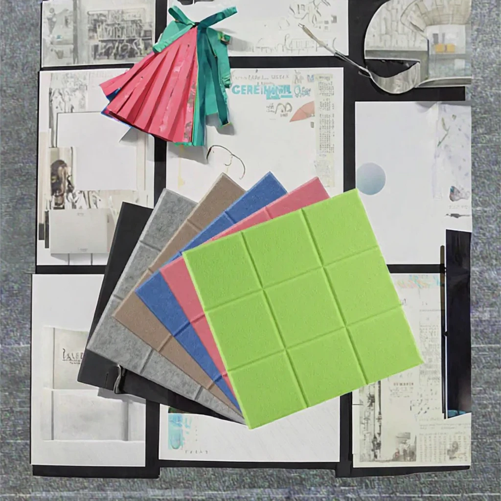 New Modern Square KTV Soundboard Wall Acoustic Panels Sound-Absorption NRC 1.0 Eco-Friendly Black 3-year Warranty for Studio Use details