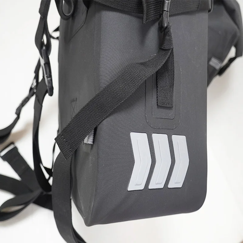 Motorcycle Saddle Bag Roll-top 100% Waterproof PVC Material Ultra-abrasion Luggage