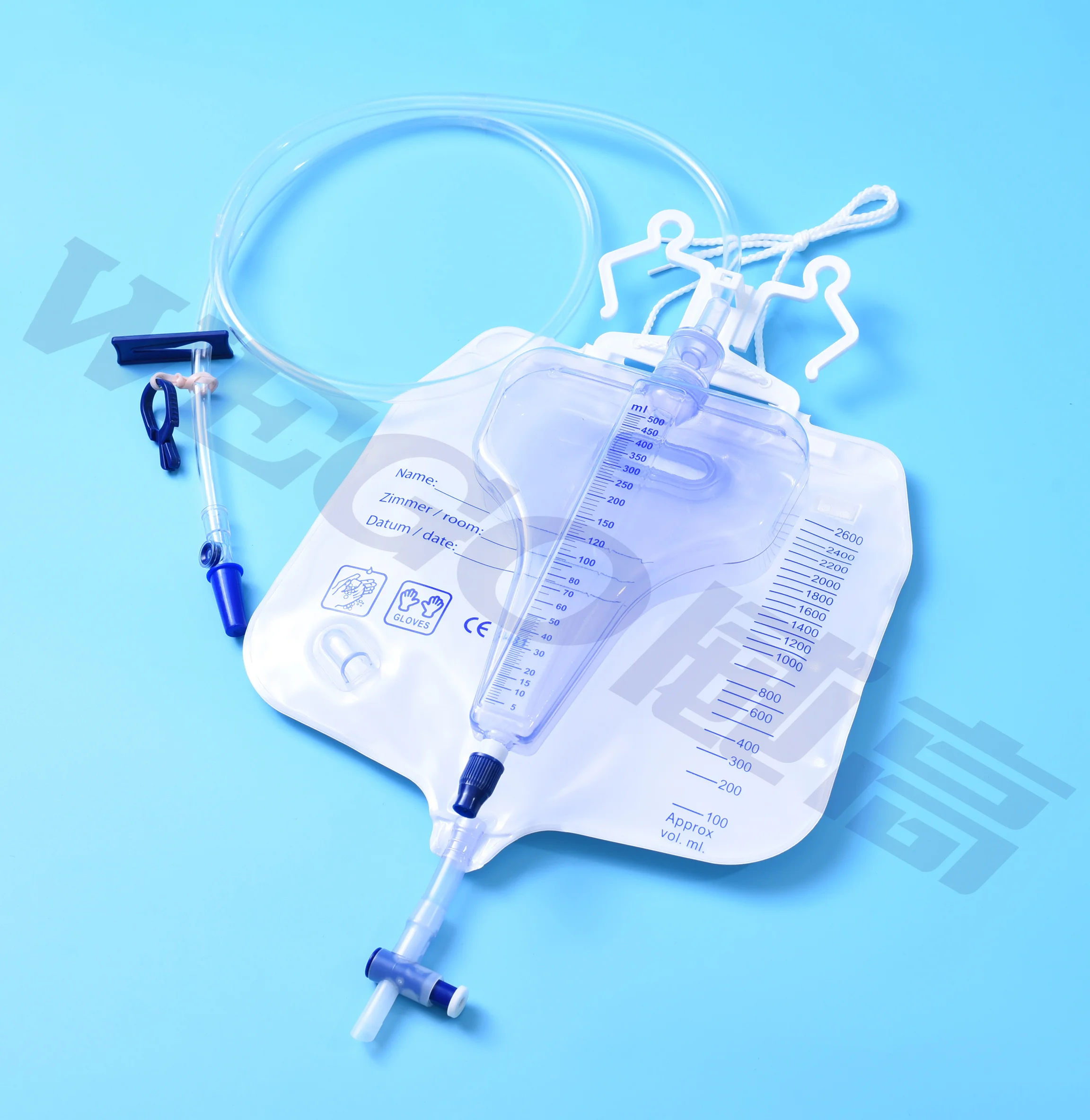 WEGO Disposable Medical Urinary Devices Drainage Bag ICU Use Precision Urine 2200/3000/3100ml