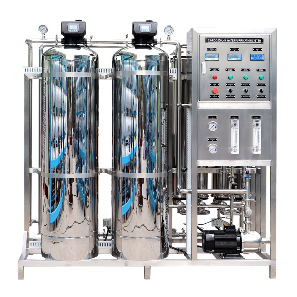 2000LPH fresh water purifier reverse osmosis water filter making system mobile desalination plant drinking water machine