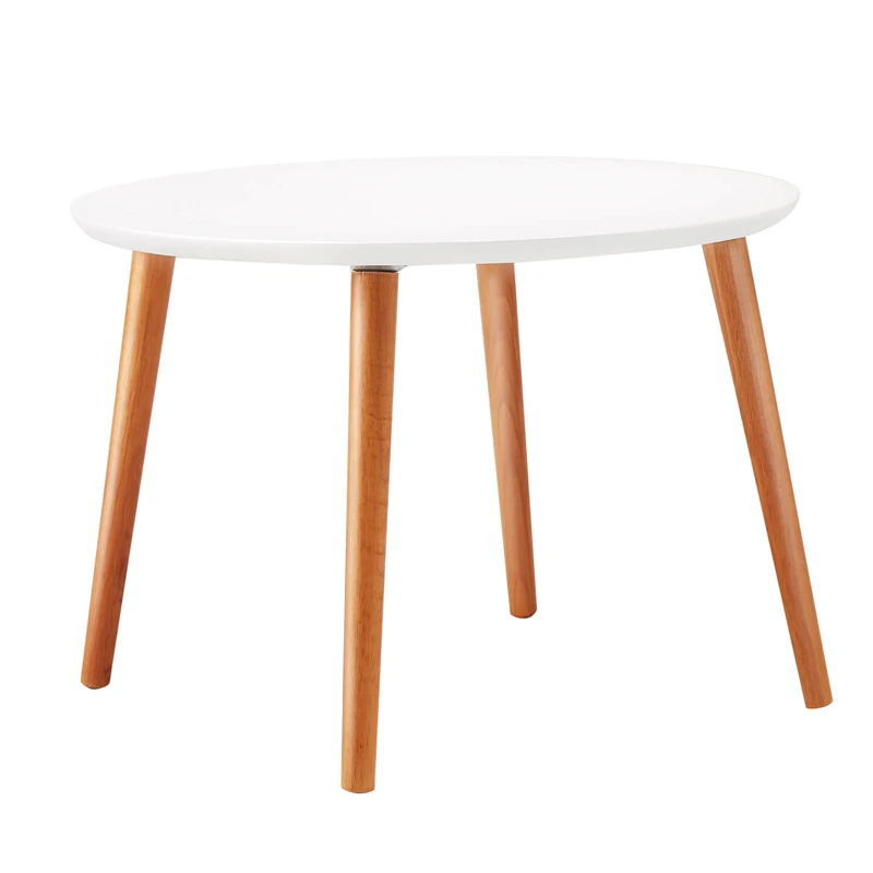 Round White Coffee Table With Natural Rubber Wood Legs Modern Side Table For Wholesale Buy Resin Coffee Table Table Coffee Wooden Coffee Table Acrylic Coffee Table Coffee Table Marble Coffee Table Decor Led Coffee Table Black Coffee Table Golden Coffee