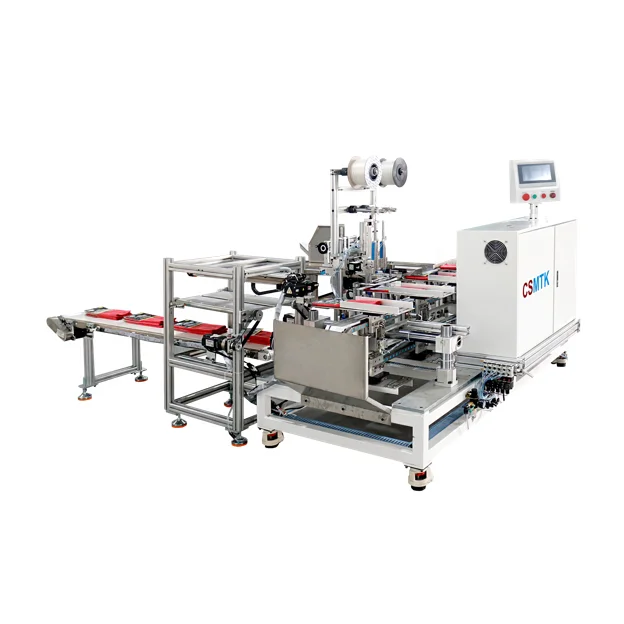 CSMTK Automatic Hand Towel Microfiber Cleaning Towel Tagging Machine Automatic Card Stapling Machine