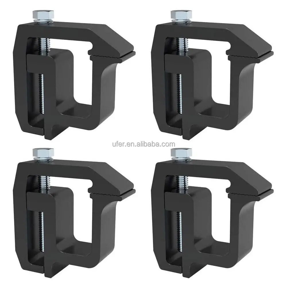 4pcs Mounting Clamps Truck Caps Camper Shell Black For Chevy Silverado 1500 2500 3500 Dodge