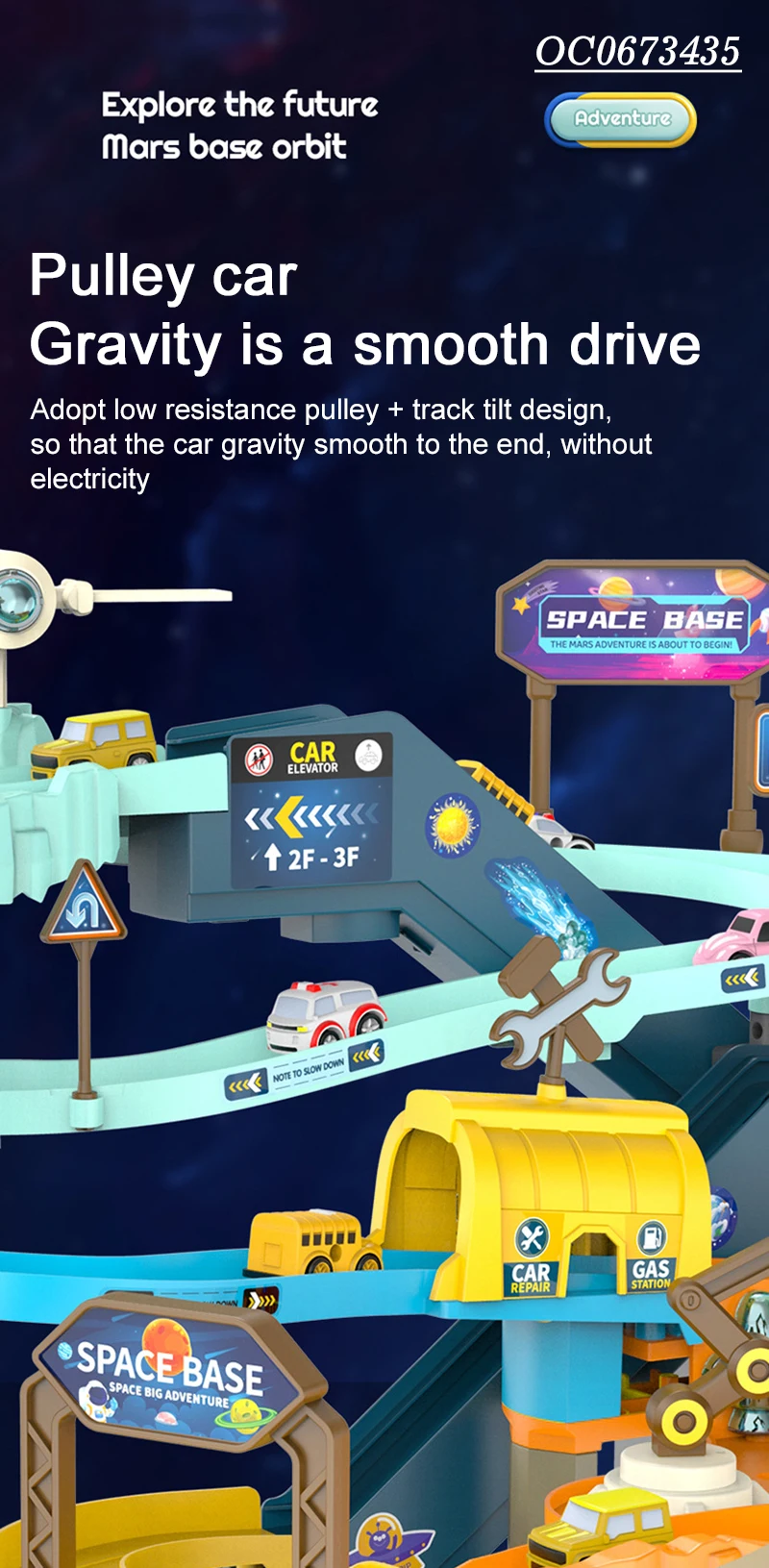 Car Parking Lot Toy Adventure Race Track Electronic Educational Kids