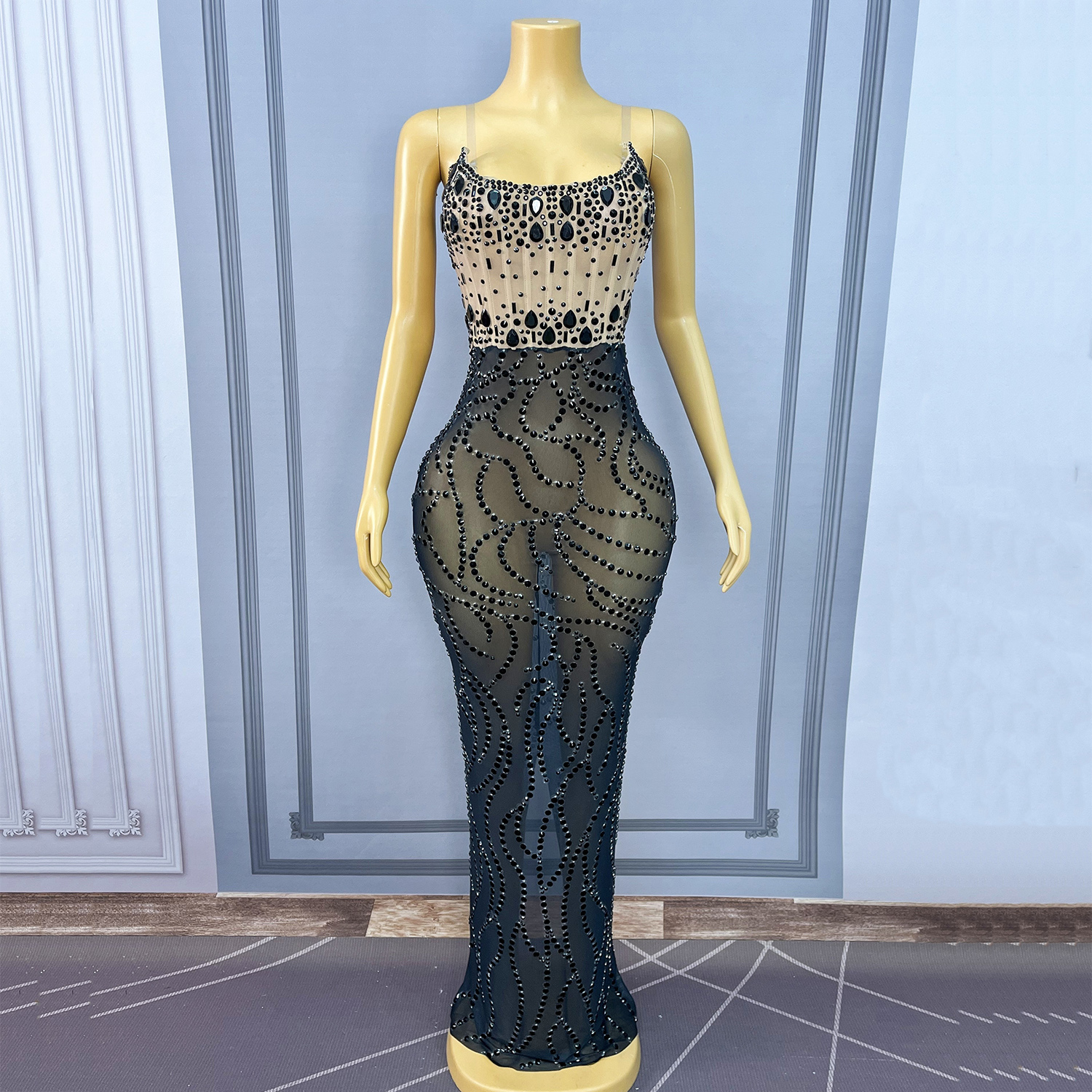 Alibaba.com: Novance Long Cocktail Dress, A-Line silhouette, vintage  crystal decorations: In-stock items with quick delivery options for  business buyers.