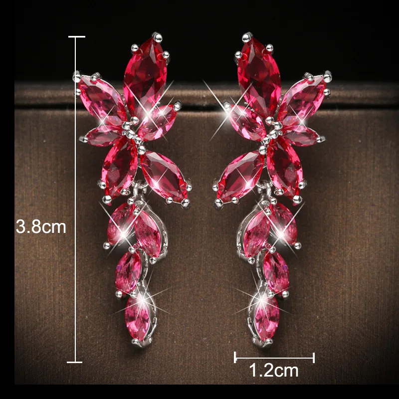 Red Crystal Earrings Gift Idea For Woman Red Ruby Crystal Crystal Earrings  Everyday Red Earrings Red Drop Earrings Bridesmaids Gifts   agrohortipbacid