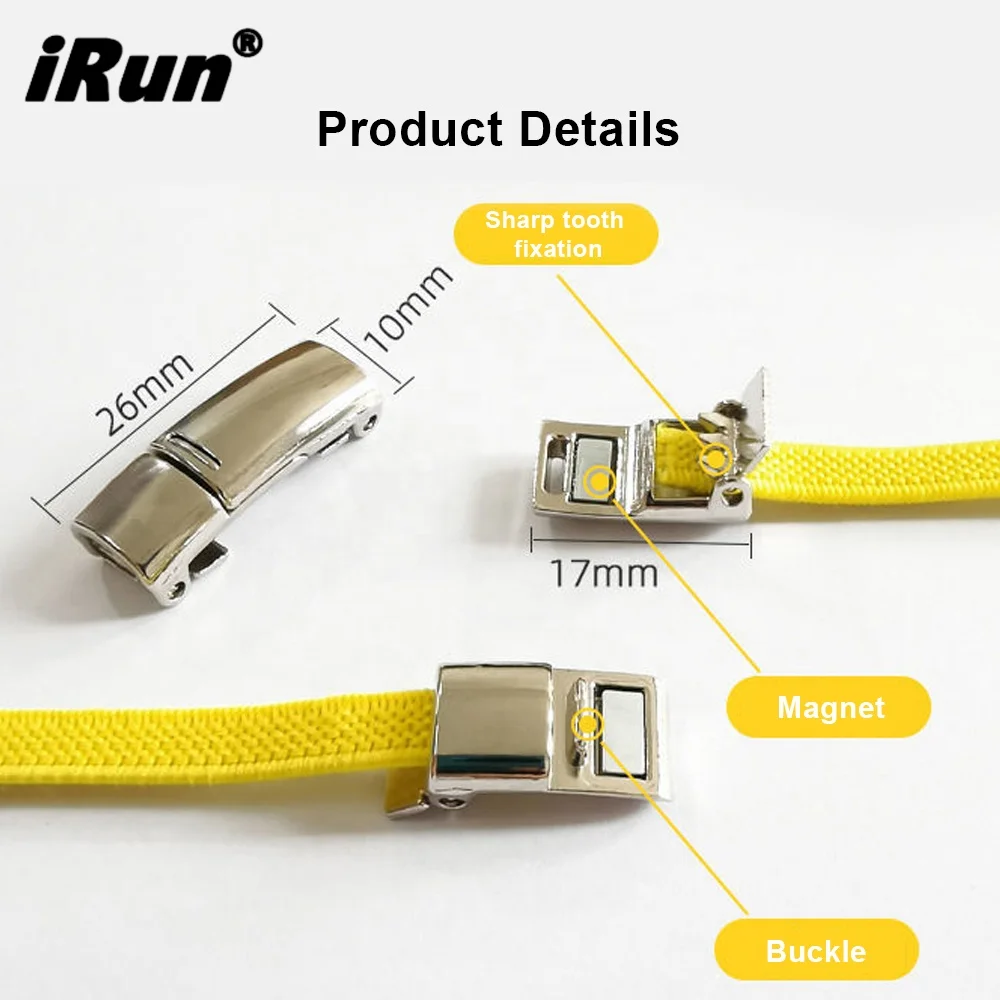 Эластичные ленивые Металлические Магнитные фиксирующие шнурки iRun эластичные магнитные для