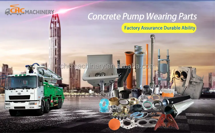 New OEM Concrete Pump Glasses Plate Wear Plate Zoomlion Concrete Pump Hopper Hardface Metal Carbide Models DN200/DN230/DN260 3