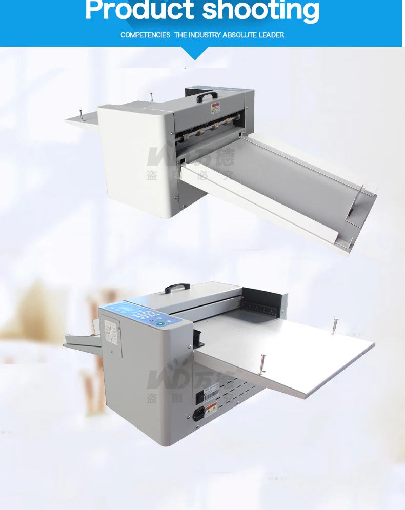 WD-6602 Mini Desktop A4 Size 330mm/12.99inch Manual Feeding Perforating Machine Semi-auto Digital Paper Creasing Machines