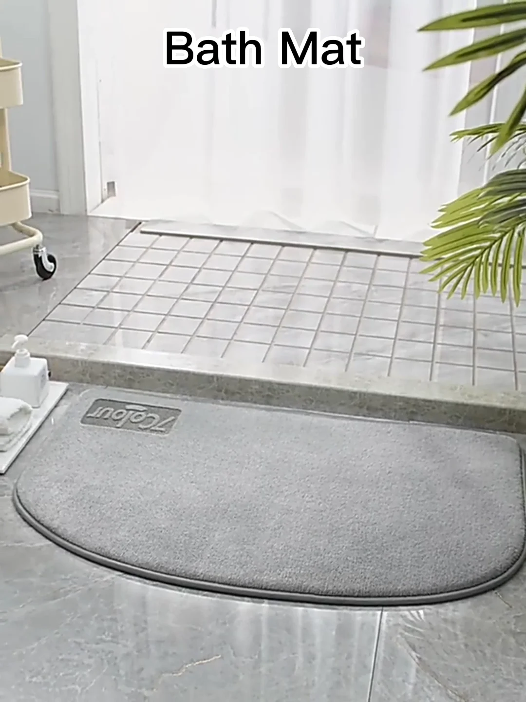 Paidu Manufacturer Memory Foam Bath Mat Cobblestone Embossed Bath Rug
