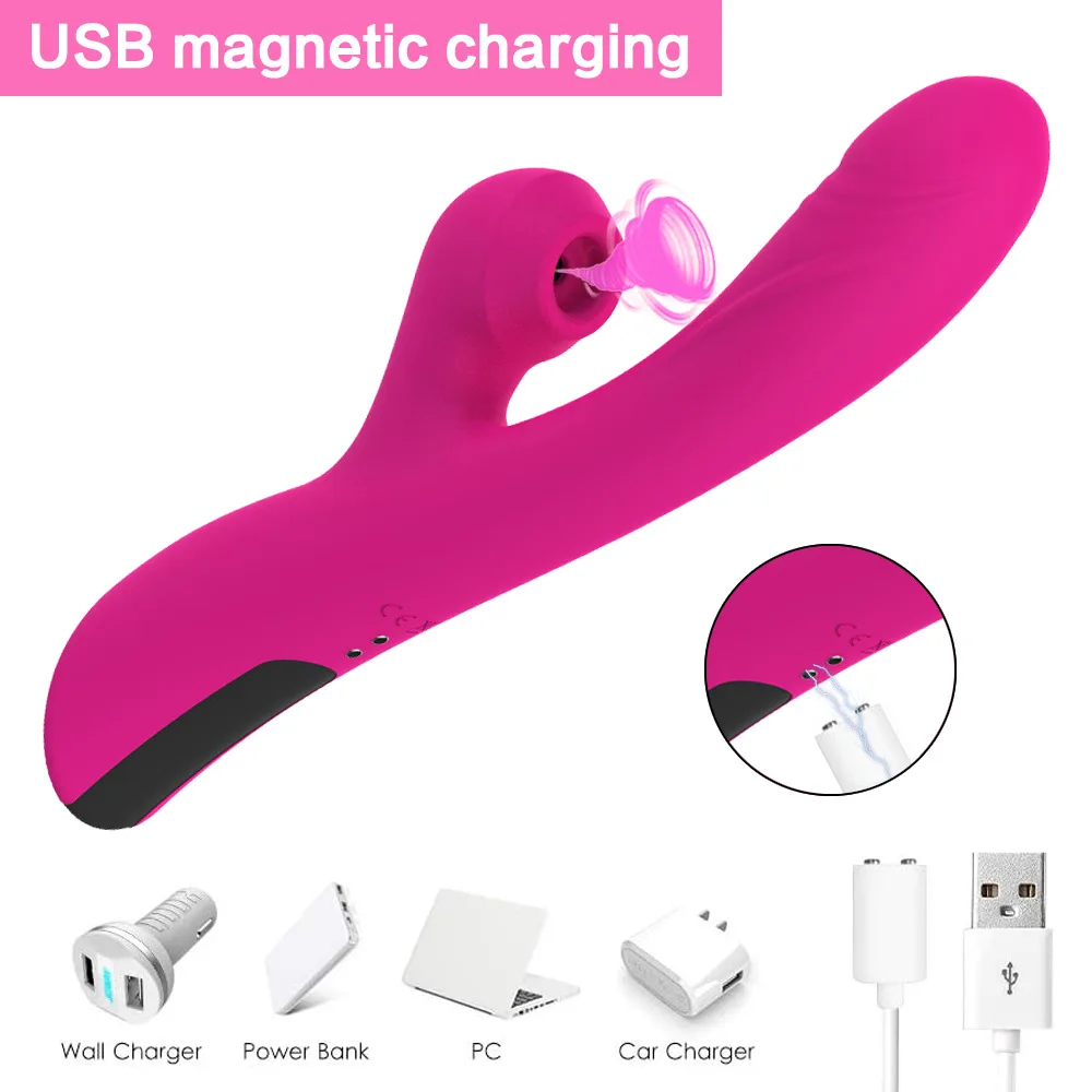 Vibromasseur Réaliste Violet - Godemichet Vibrant Pour Clitoris Et Vagin - Silicone, USB, étanche - Sextoy Femme