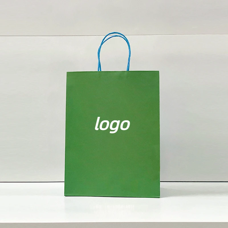 Personalized Green Branded Paper Bag With Your Own Logo Hdpk Saco De