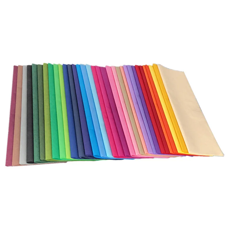 Wholesale 14/17 GSM Colorful Moisture Proof Gift Wrapping Tissue Paper Uncoated Screen Printing Compatible Hot Selling by Color