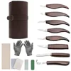 Leather bag 15pcs - walnut - 25 - 4 - 0.63