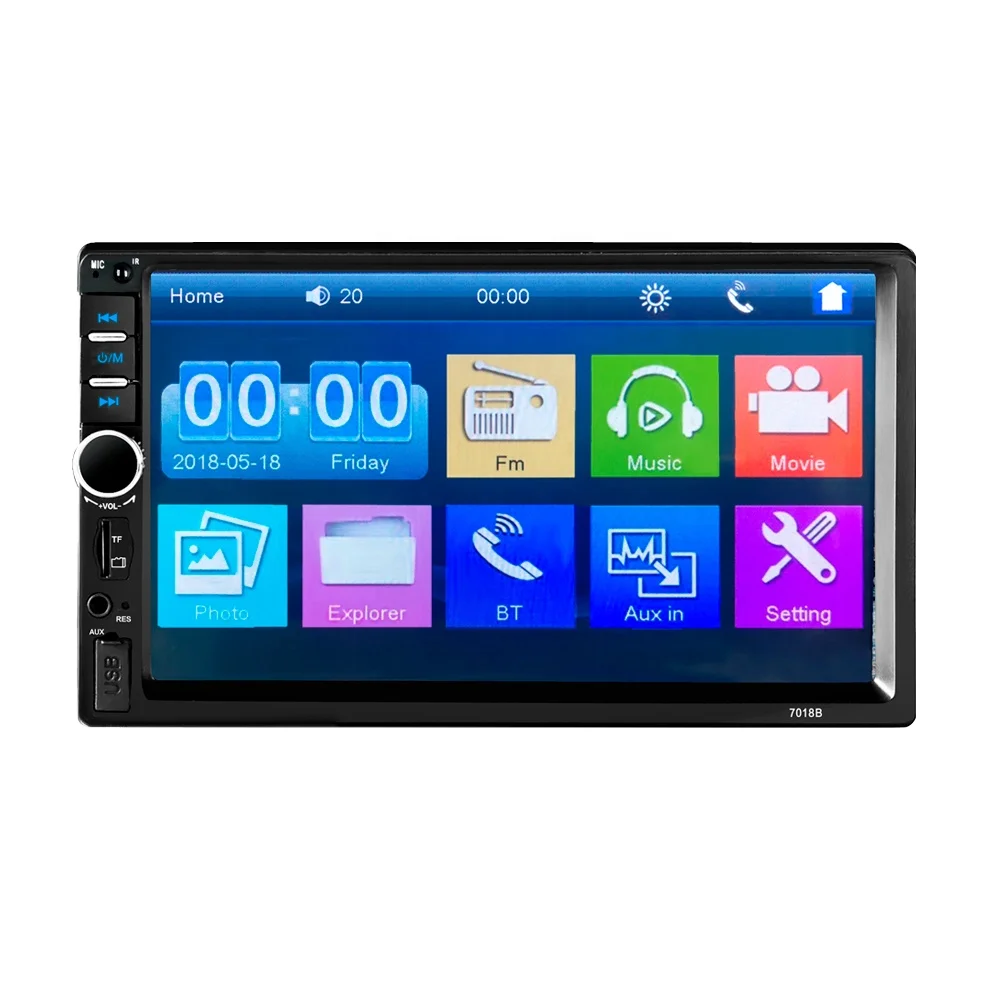 7018B 7 Inch Cheap Manual Media Music Touch Screen Multimedia Radio Mp5  Car Video Player