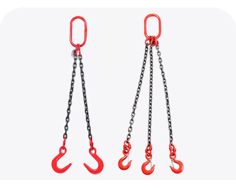 G80 Double Legs Chain Lifting Sling Leg Rigging Chain Sling With Master ...