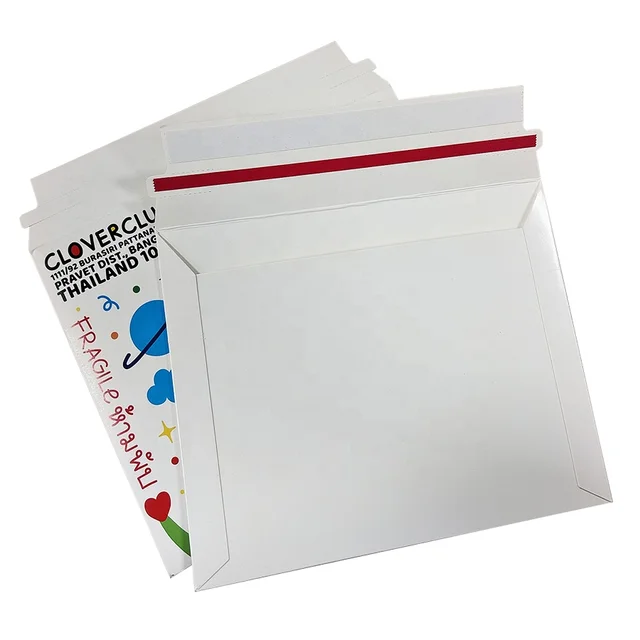Personalized customization Self Seal white Kraft Paper Mailer Envelope 100% Recyclable Print Logo Packaging Envelope Express bag