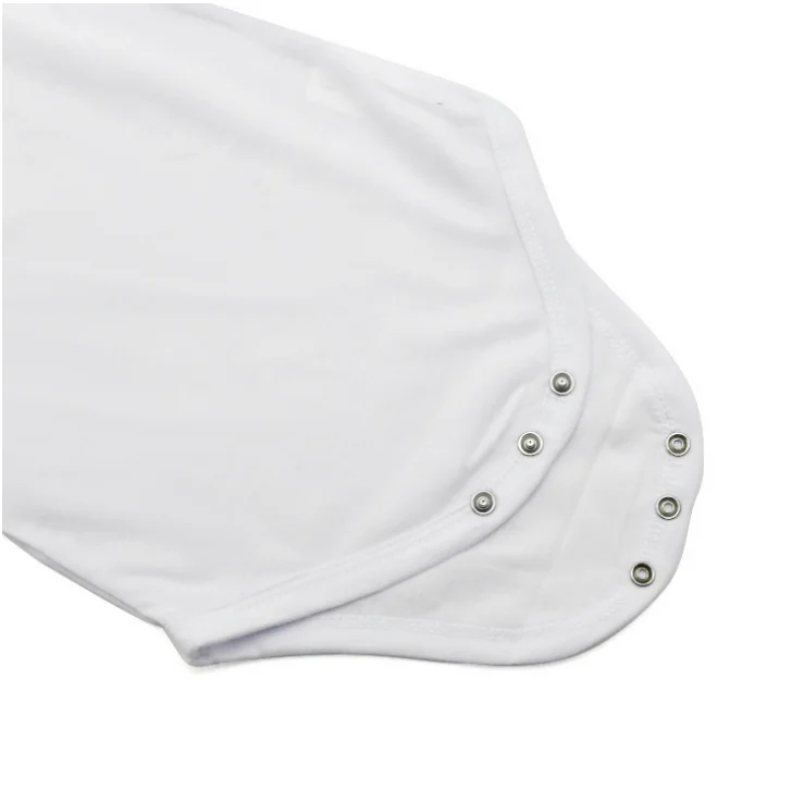 Склад в США; Одежда для малышей с длинными рукавами цельные белые пустые сублимационные детская 100% полиэстер сублимации для новорожденных и малышей; Комбинезон-Песочник