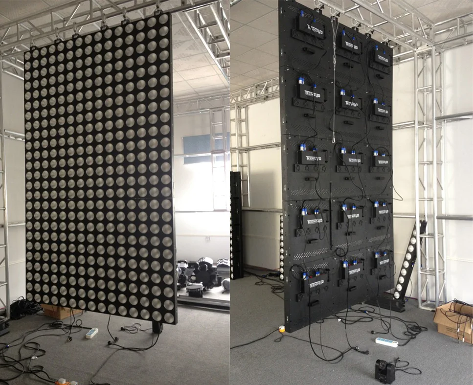 Marslite LED Matrix Blinder Light 25x10w RGBW COB Matrix DMX Blinder Background Stage Light