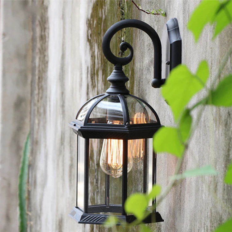 Applique Murale Vintage Lantern - Fer Et Verre - Ampoule E27 - Style Rétro - Pour Intérieur/extérieur