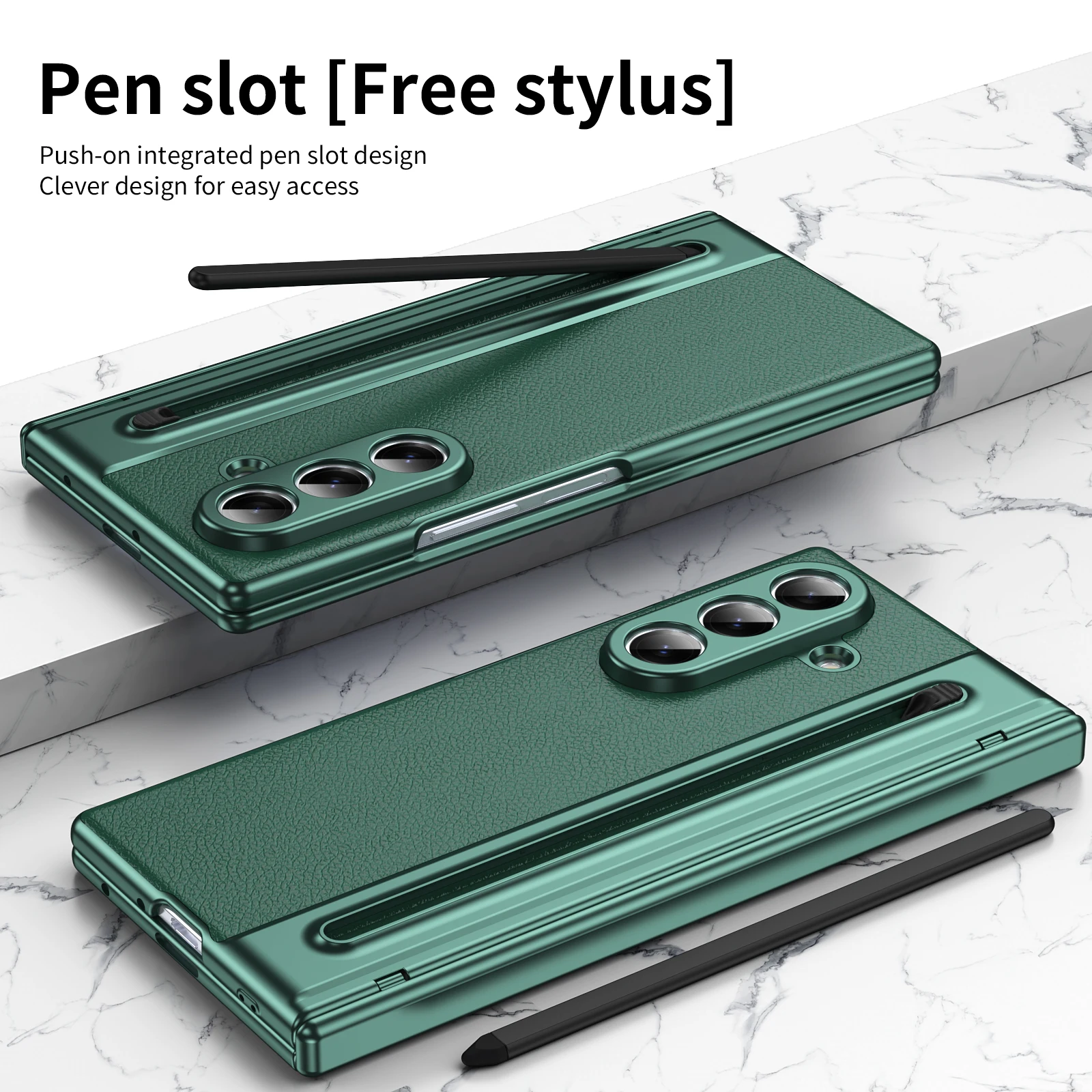 Shockproof Phone Case With Pen Slot For Samsung Galaxy Z Series_voghion.com